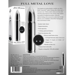 Zero Tolerance Vibro en métal Full Metal Love 11 x 3cm